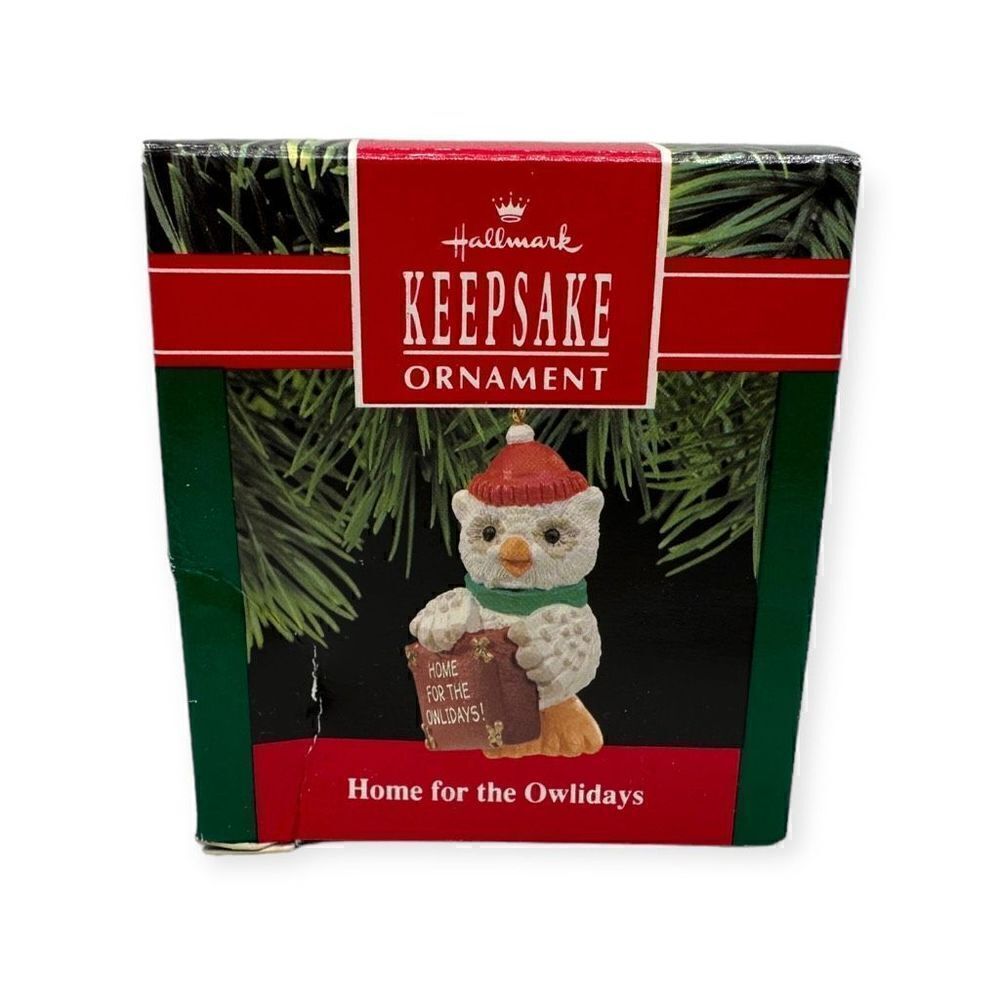 Hallmark Keepsake Ornament Home for the Owlidays 1990 QX518-3